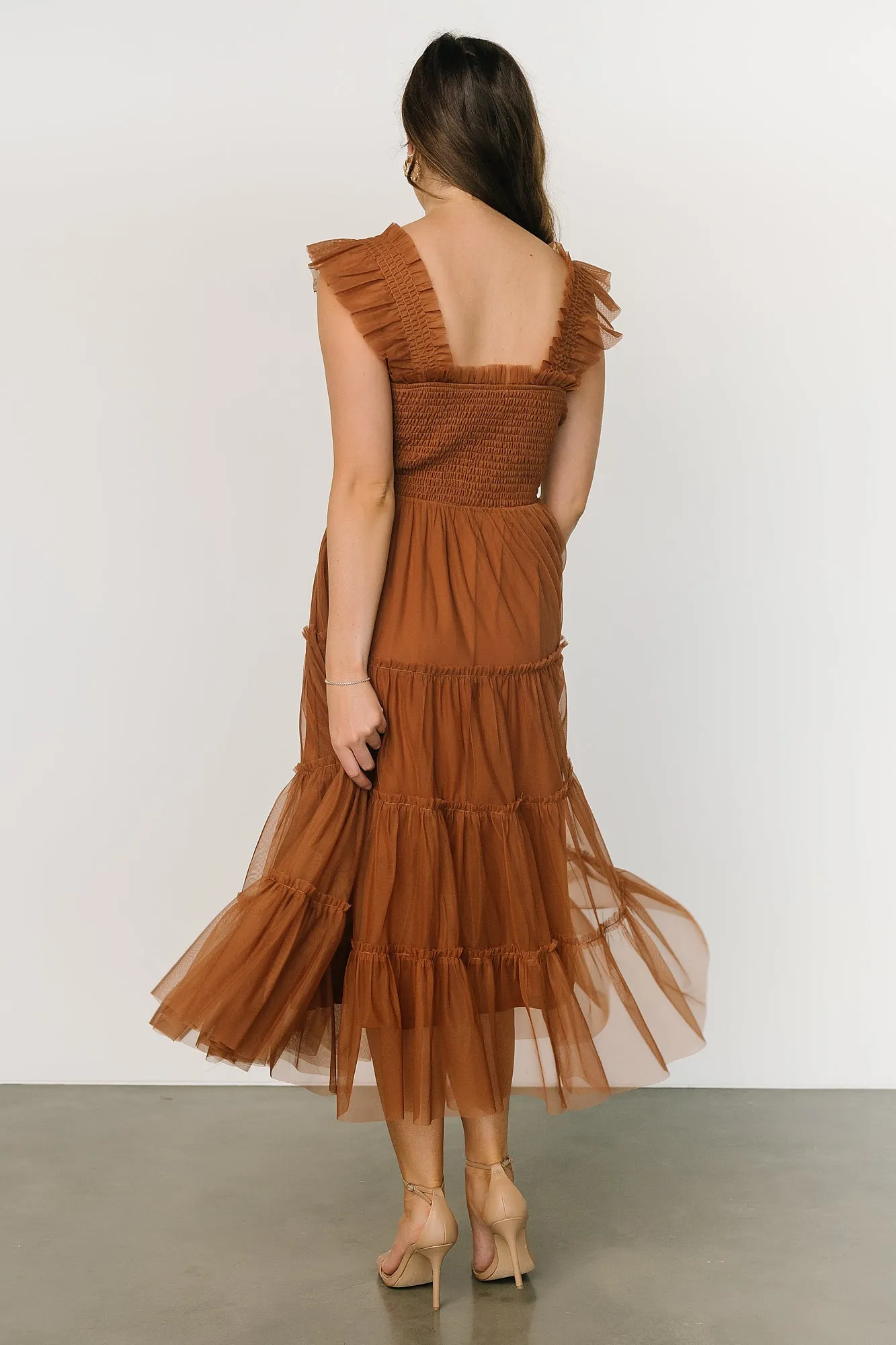 Emma Smocked Tulle Dress | Mocha sold by Baltic Born product image thumbnail 5