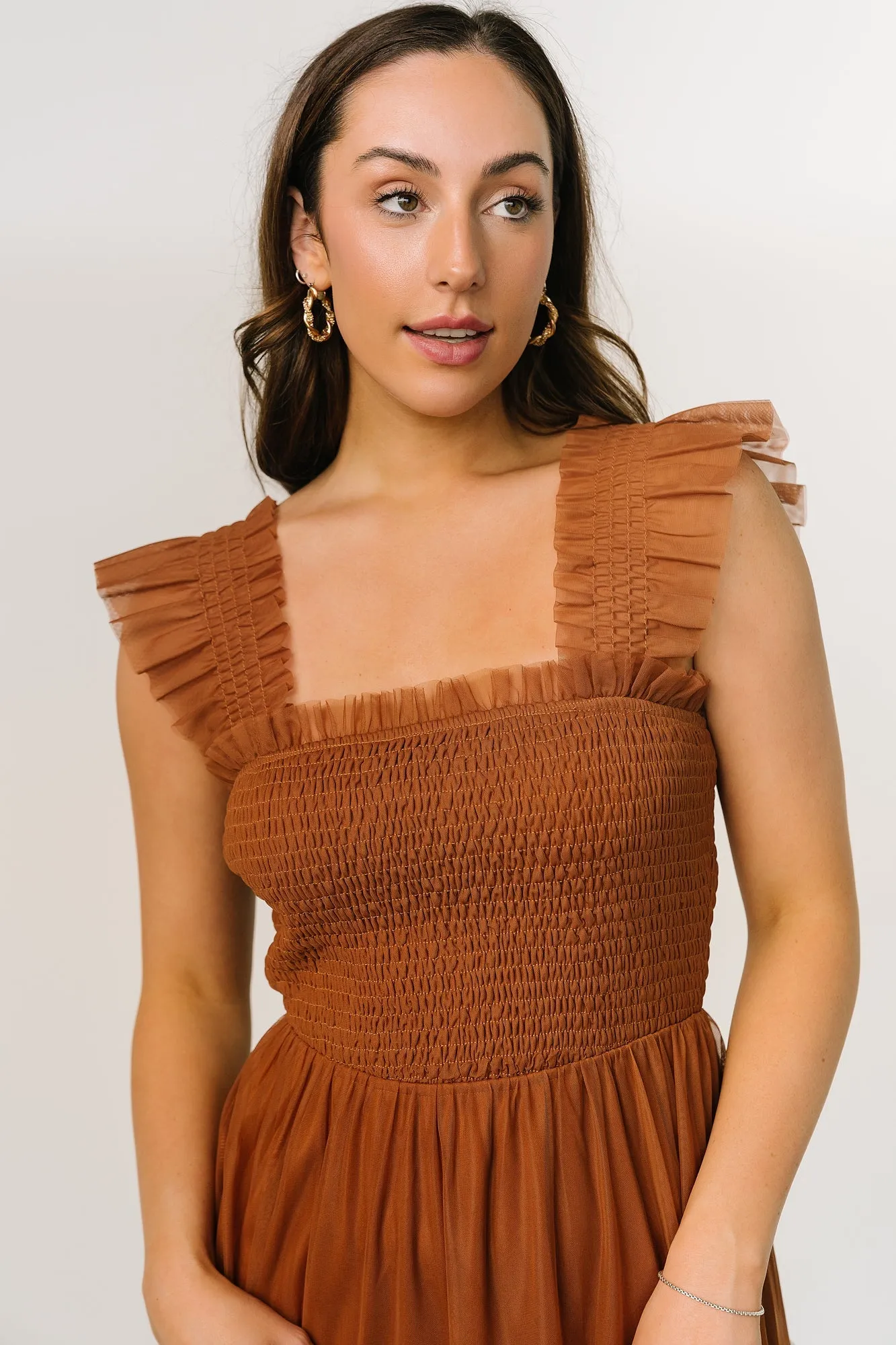 Emma Smocked Tulle Dress | Mocha sold by Baltic Born product image thumbnail 2