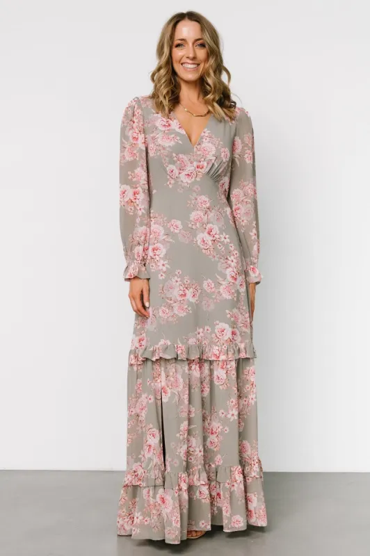 Liliana Maxi Dress | Dusty Sage + Rose sold by Baltic Born