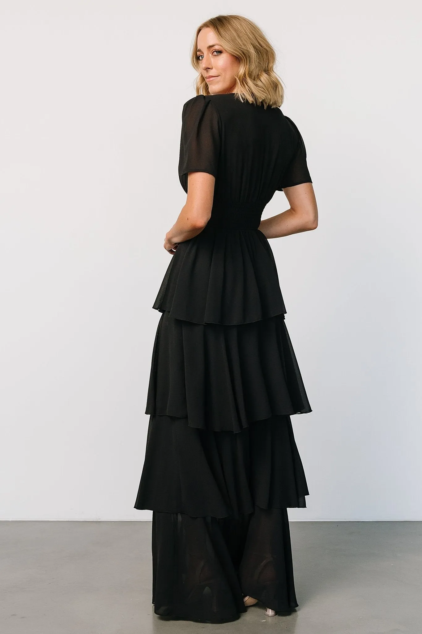 Montaigne Ruffle Maxi Dress | Black sold by Baltic Born product image thumbnail 5
