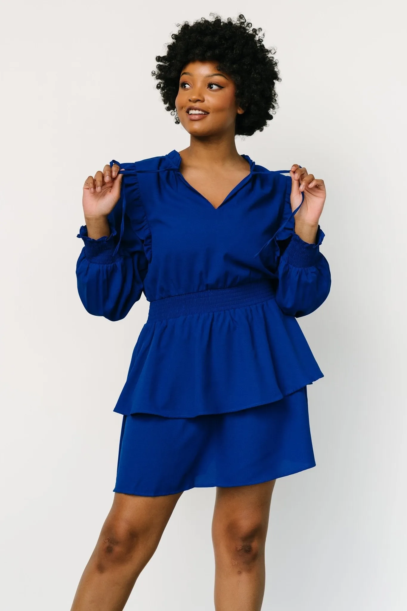 Maylee Tiered Short Dress | Cobalt sold by Baltic Born product image thumbnail 2