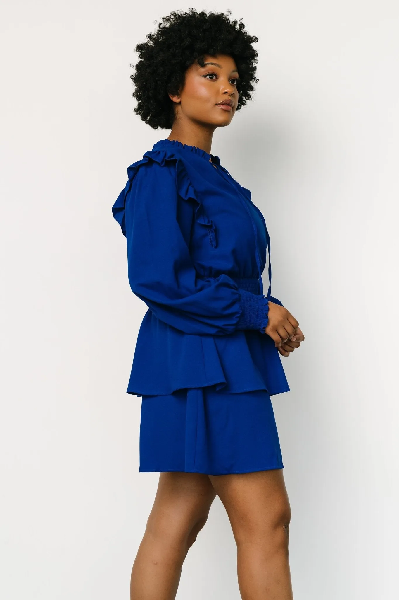Maylee Tiered Short Dress | Cobalt sold by Baltic Born product image thumbnail 3