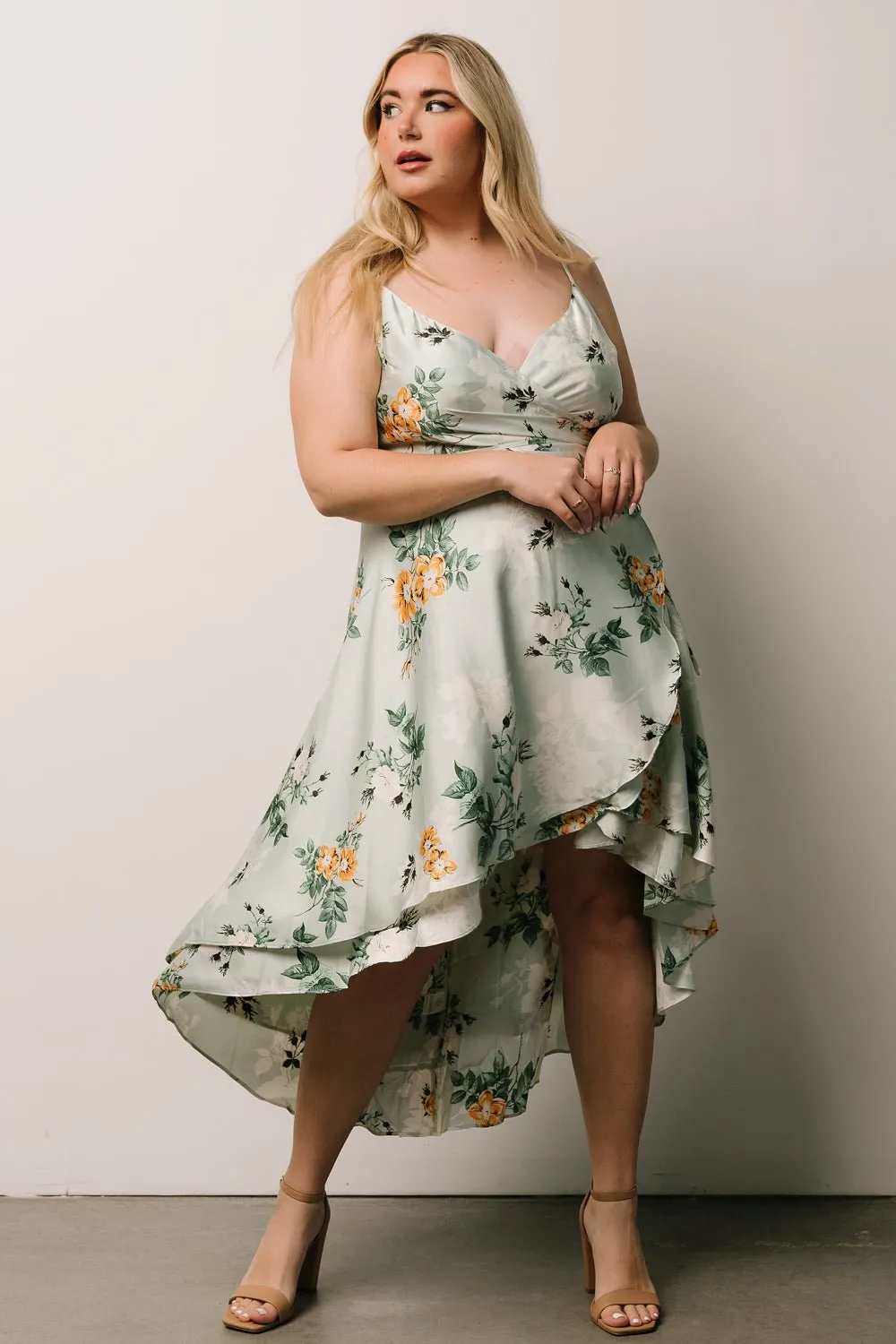 Steffi Tulip Wrap Dress | Light Sage Floral sold by Baltic Born product image thumbnail 2