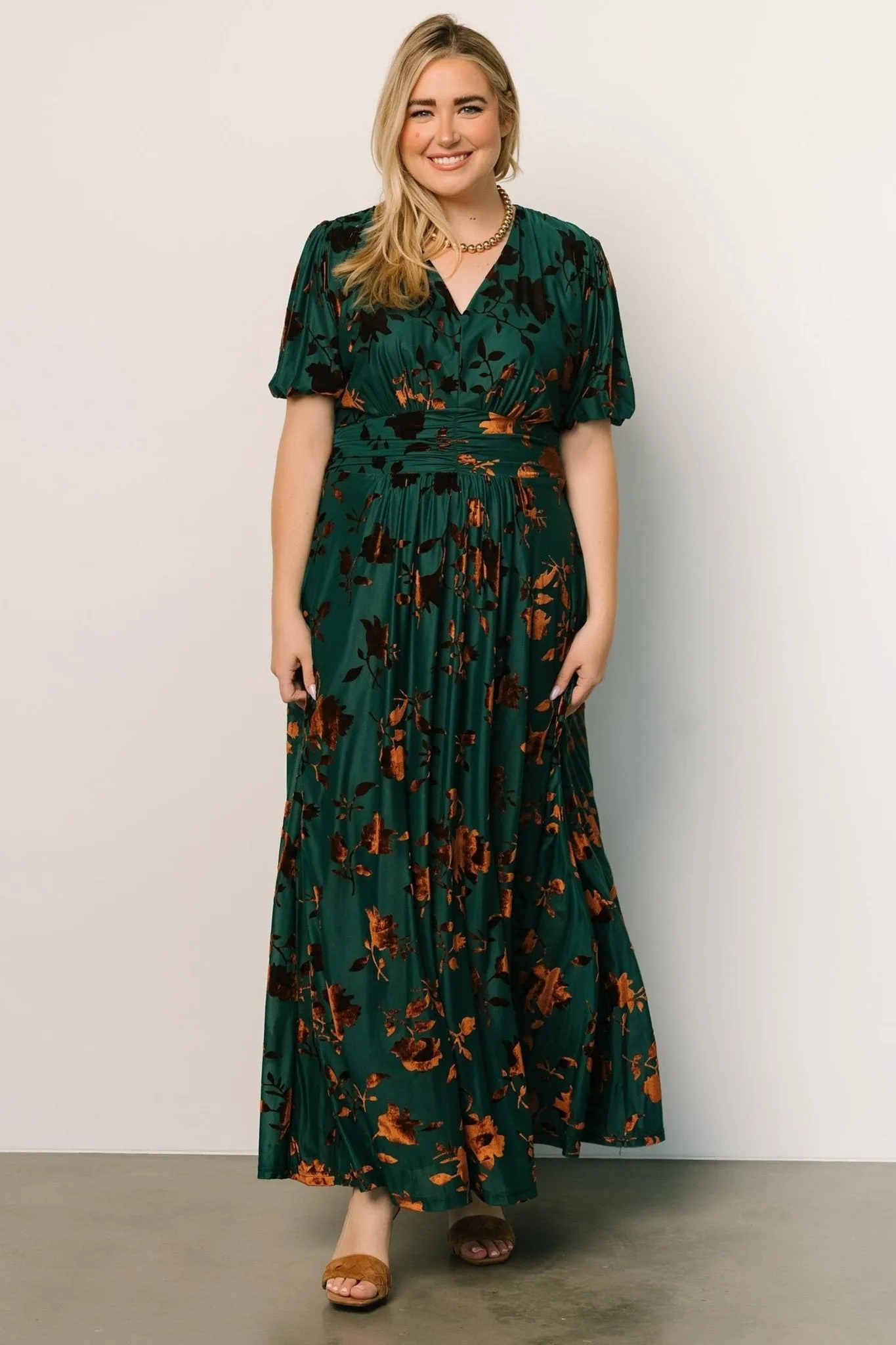 Leslie Velvet Maxi Dress | Bronze + Jade sold by Baltic Born product image thumbnail 3