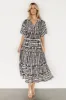Austin Kimono Dress | Black Print sold by Baltic Born