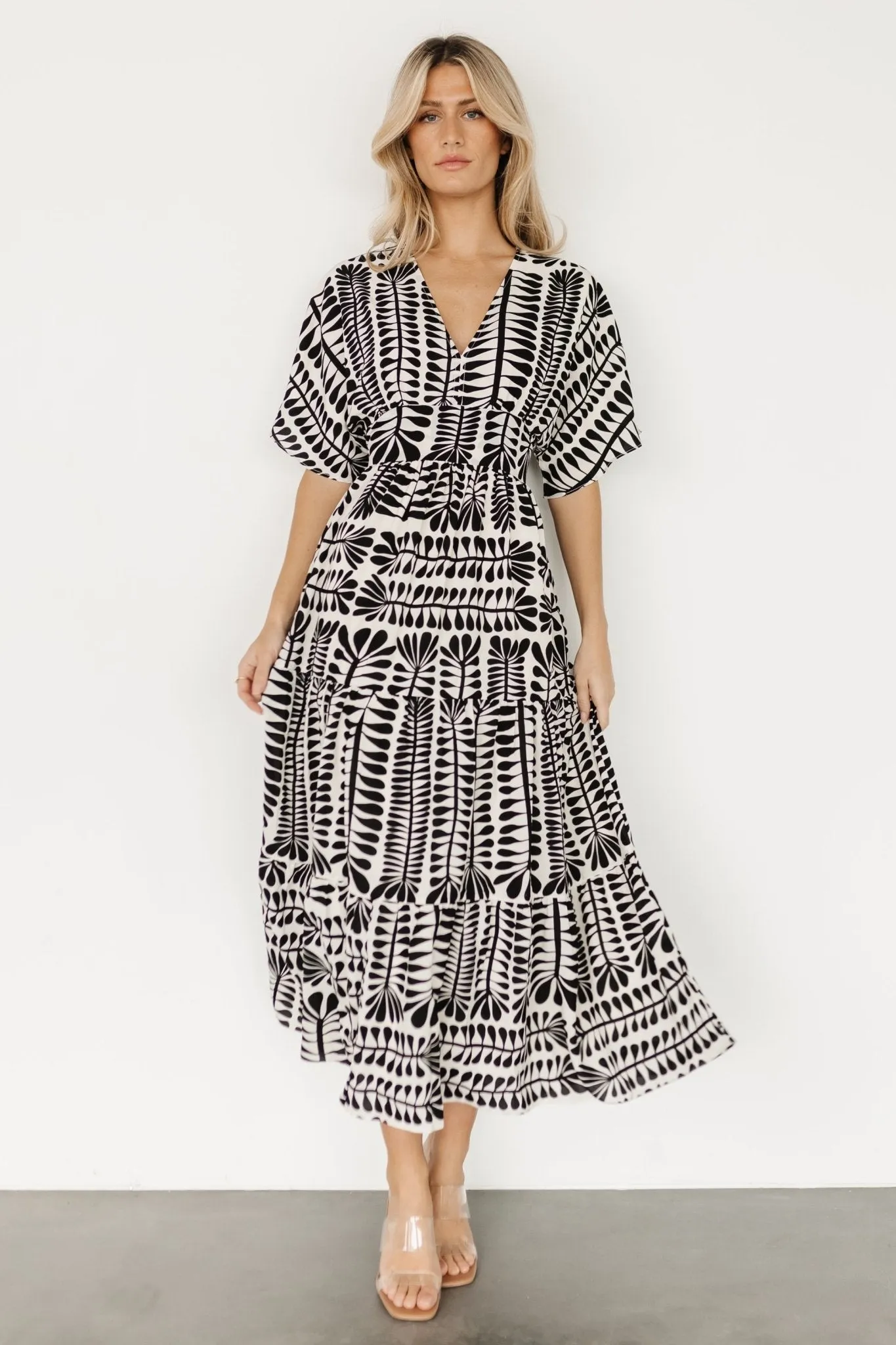 Austin Kimono Dress | Black Print sold by Baltic Born product image thumbnail 2