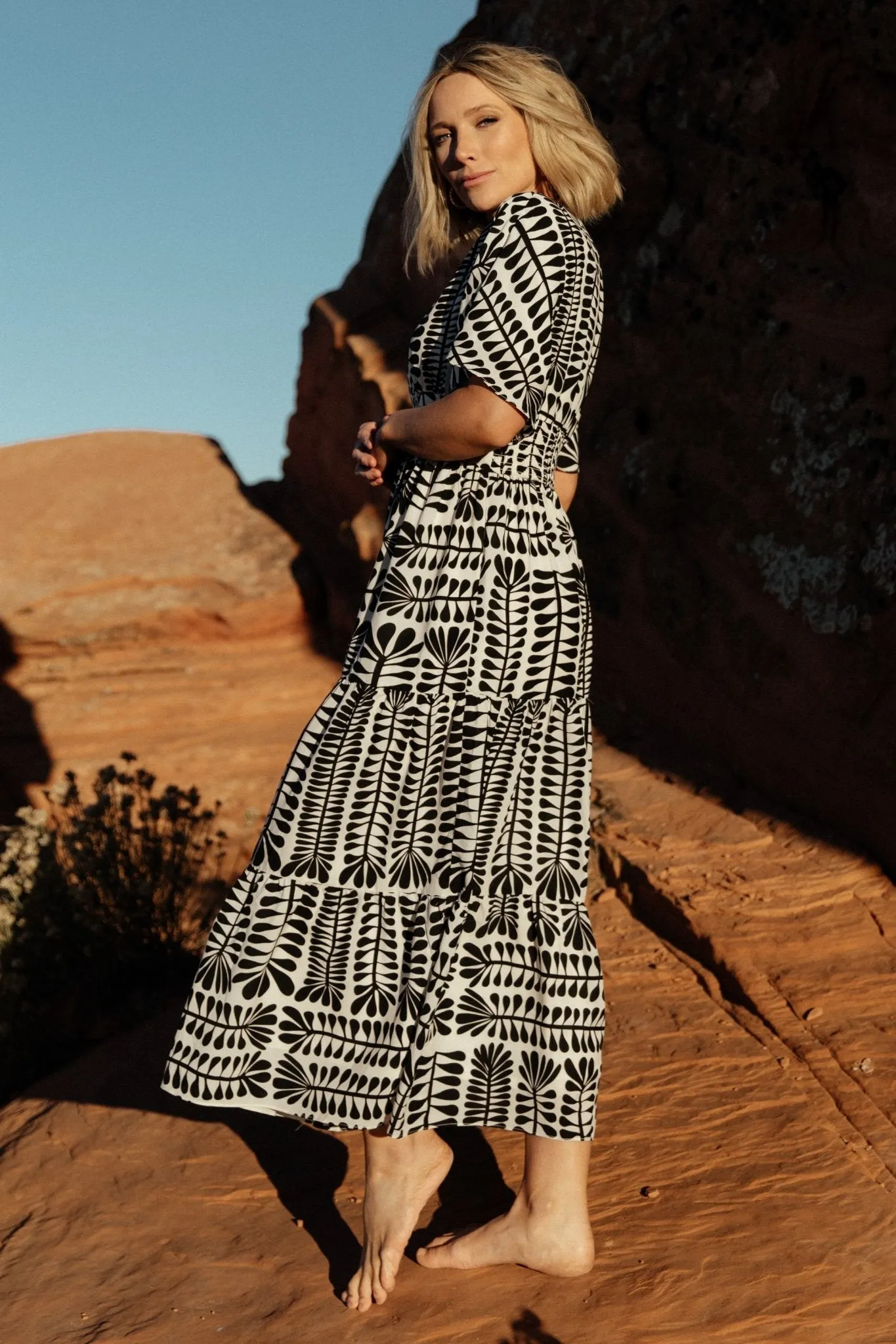 Austin Kimono Dress | Black Print sold by Baltic Born product image thumbnail 3