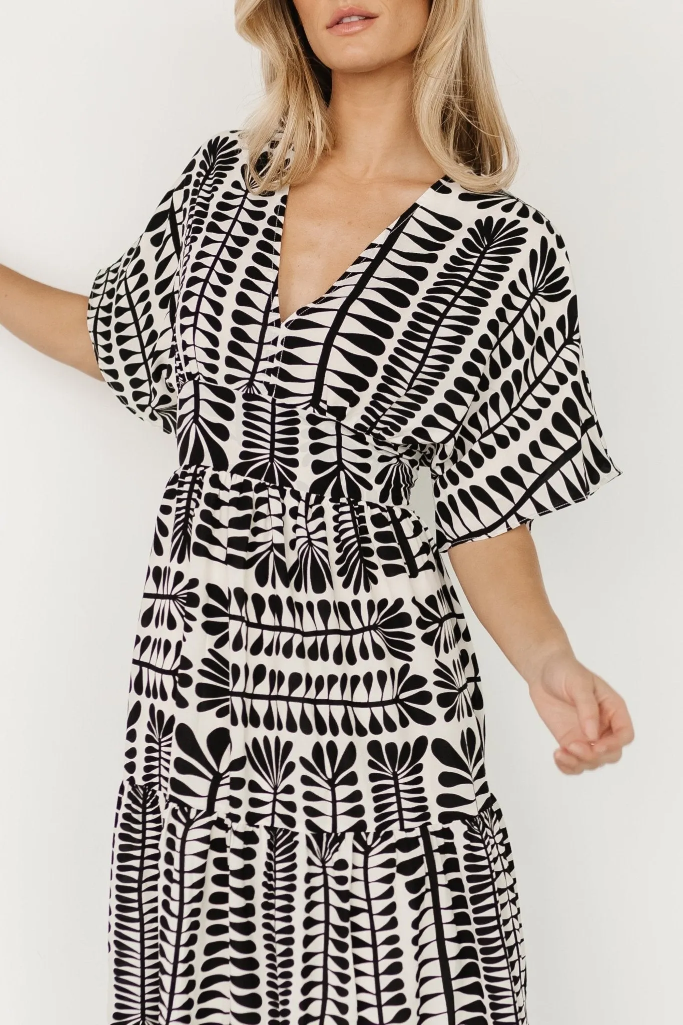 Austin Kimono Dress | Black Print sold by Baltic Born product image thumbnail 4