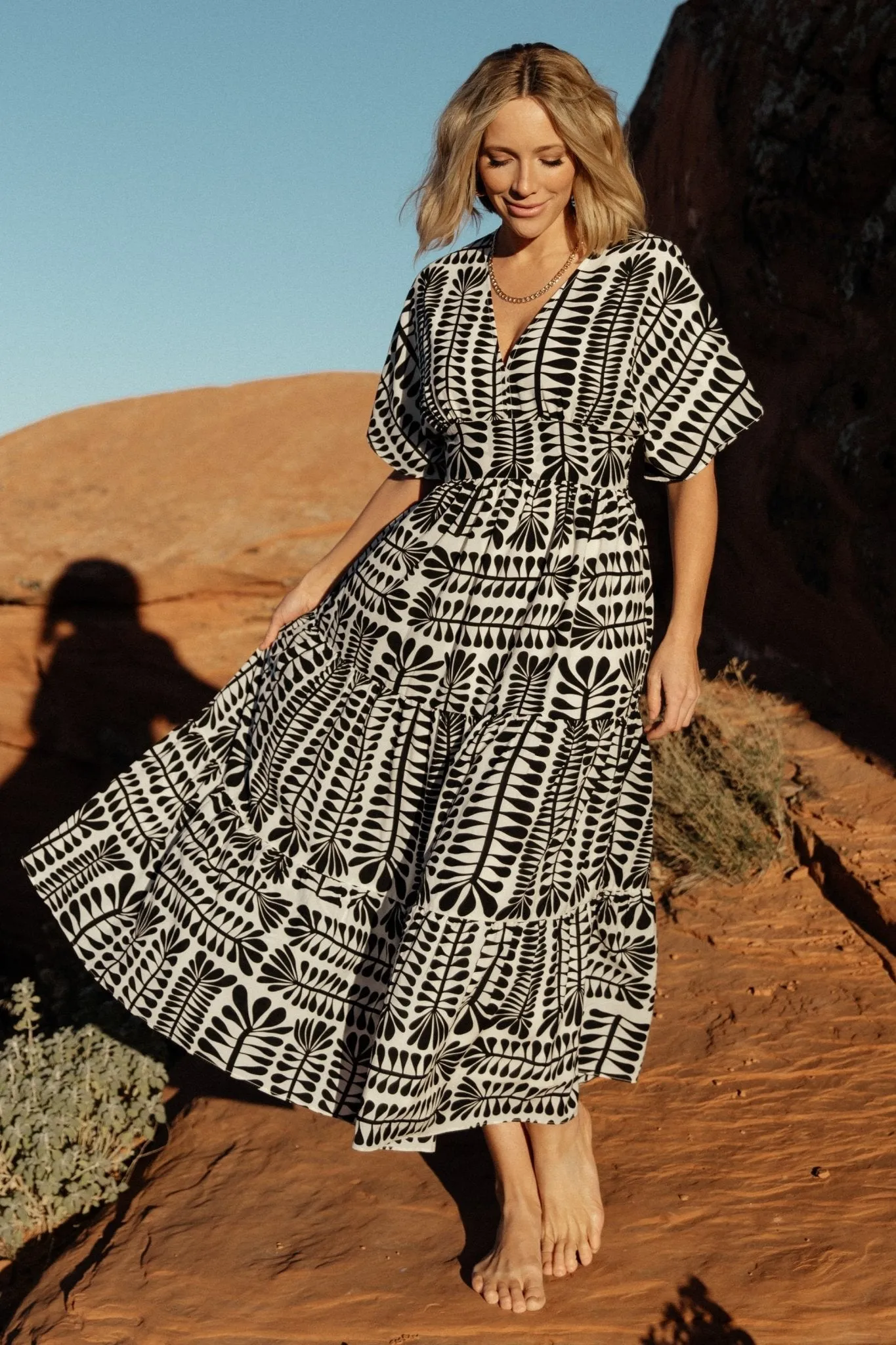 Austin Kimono Dress | Black Print sold by Baltic Born product image thumbnail 5