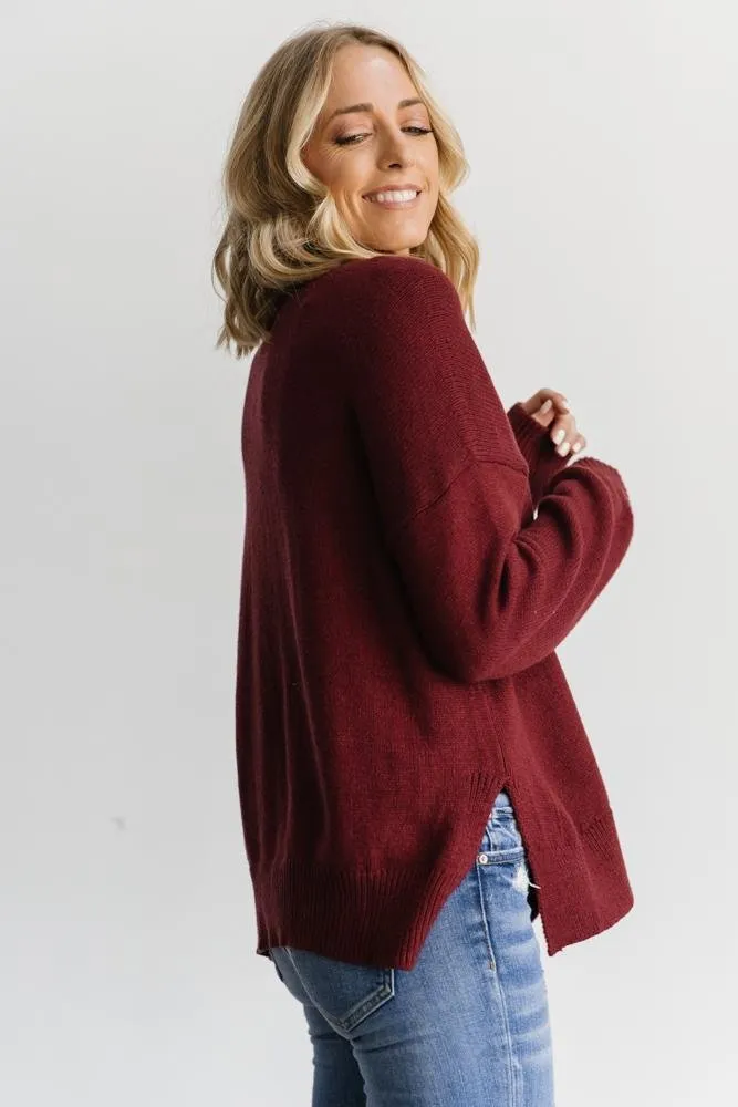 Collins Knit Sweater | Burgundy sold by Baltic Born product image thumbnail 2