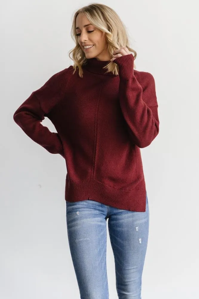 Collins Knit Sweater | Burgundy sold by Baltic Born