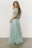 Cassandra Tulle Maxi Dress | Sage Sparkle sold by Baltic Born