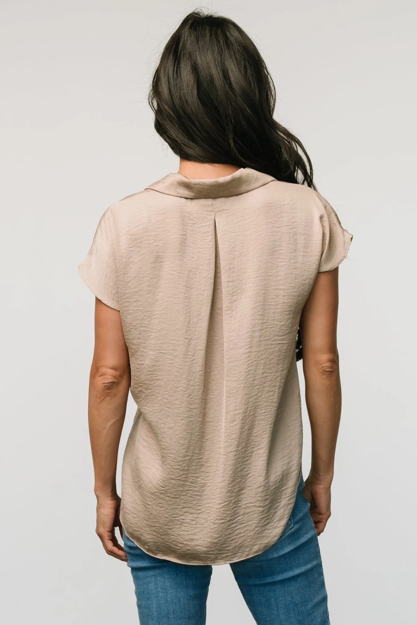 Corey Button Top | Taupe sold by Baltic Born product image thumbnail 4