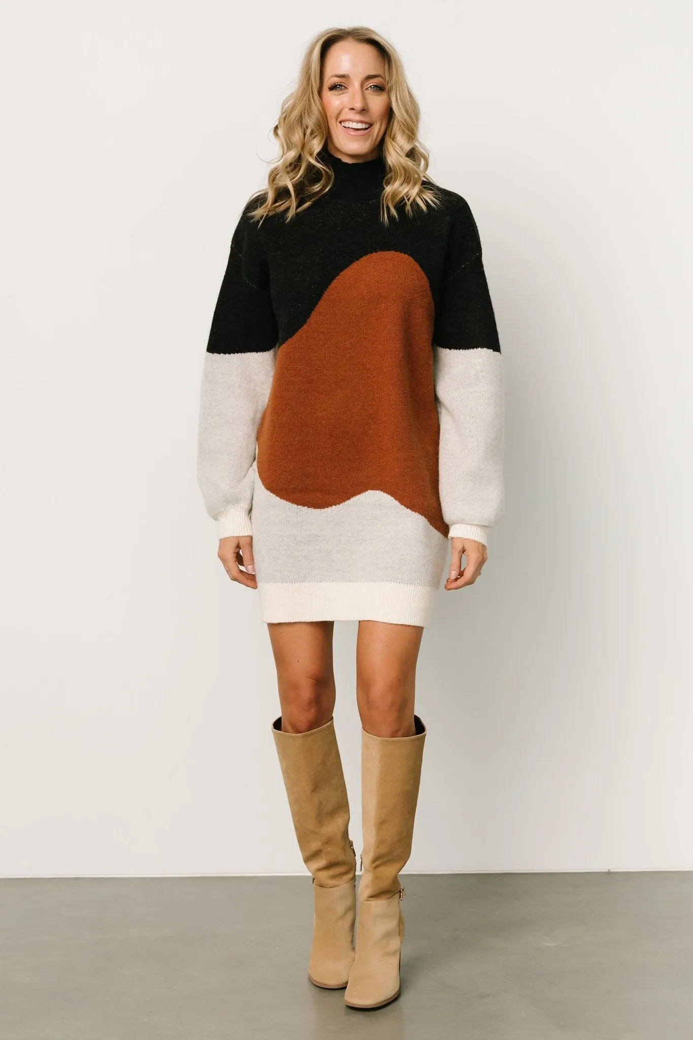 Dasha Sweater Dress | Black Multi sold by Baltic Born