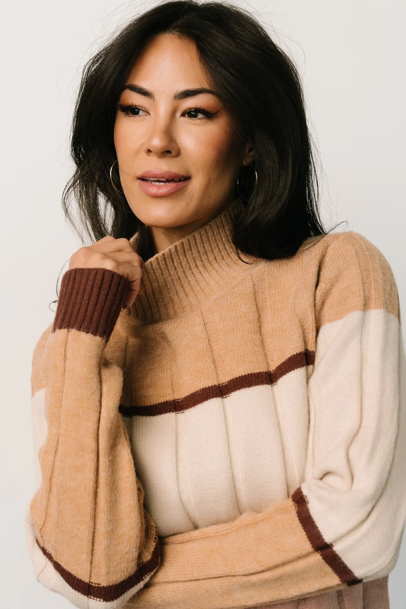 Lindsley Color Block Sweater | Mauve Multi sold by Baltic Born product image thumbnail 2