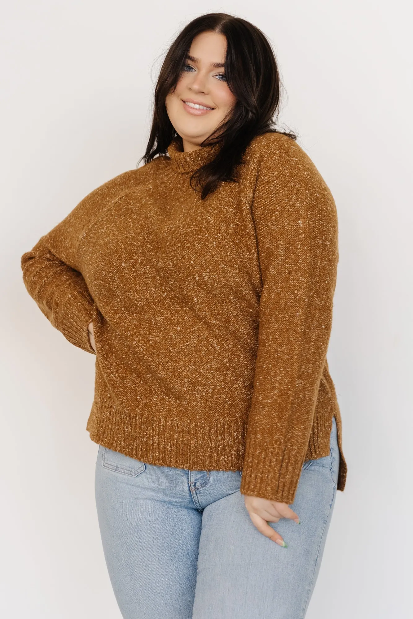 Oaklynn Turtleneck Sweater | Dark Camel sold by Baltic Born product image thumbnail 4
