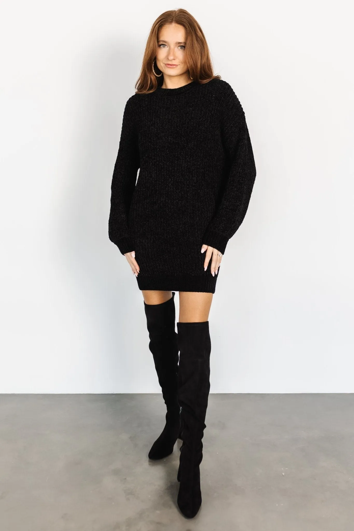 Christa Sweater Dress | Black sold by Baltic Born