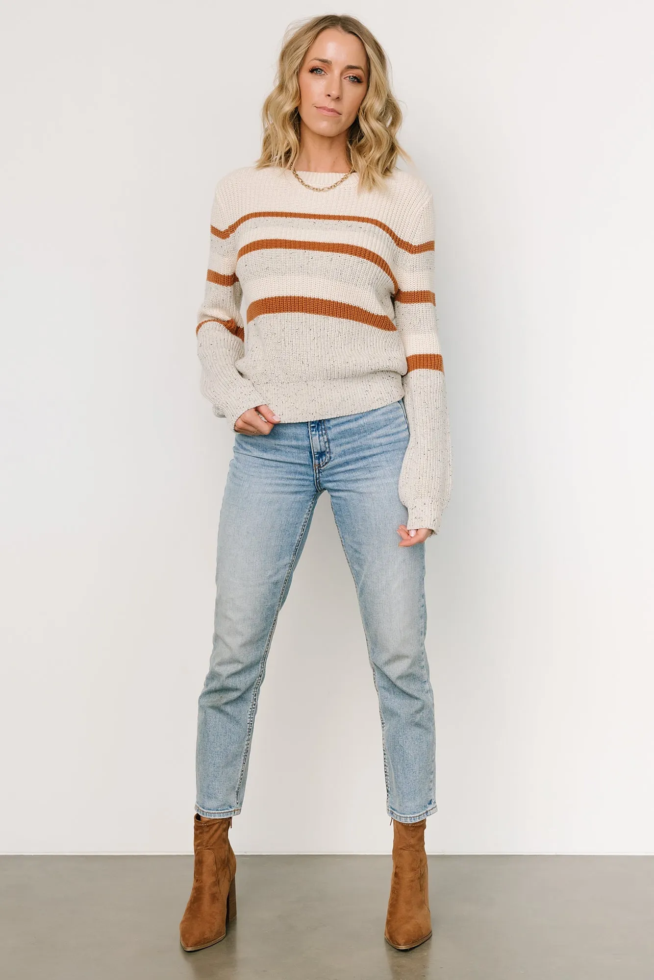 Peyton Striped Sweater | Cream + Camel sold by Baltic Born product image thumbnail 5