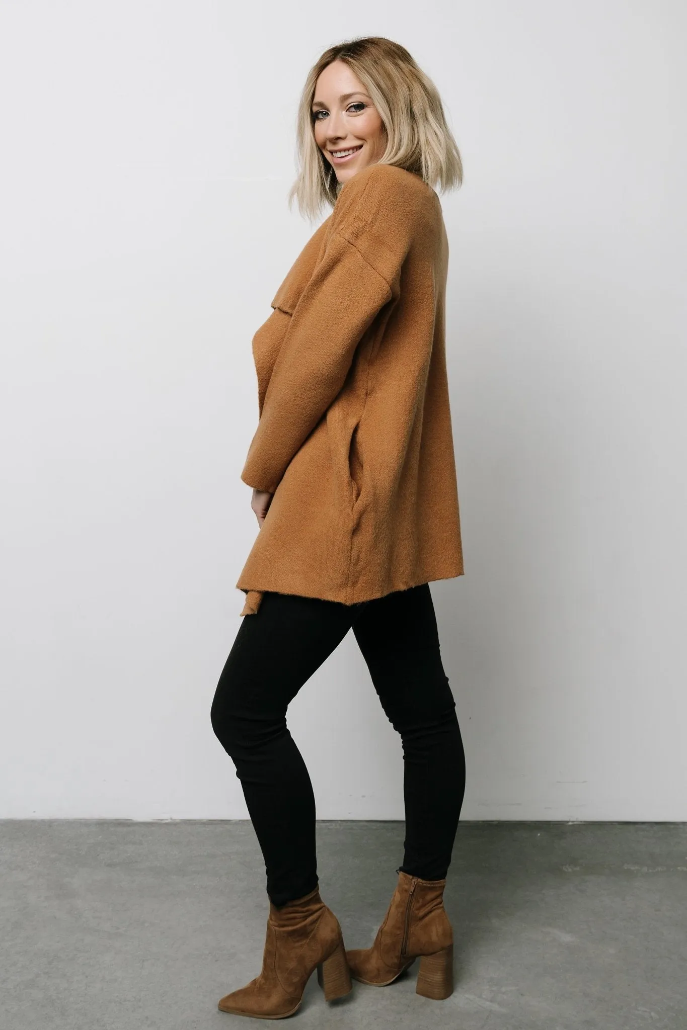 Ellison Lapel Cardigan | Camel sold by Baltic Born product image thumbnail 5