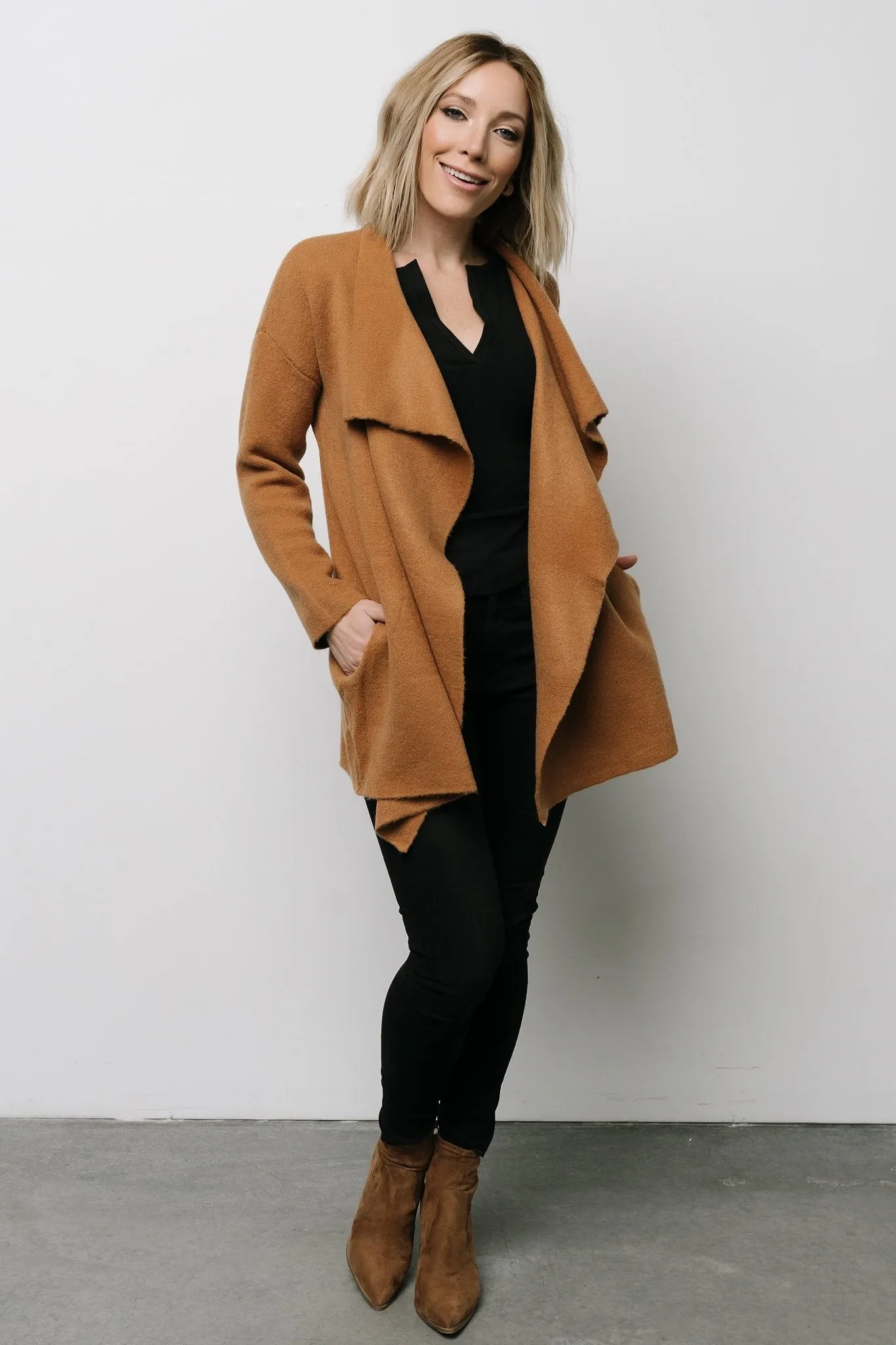 Ellison Lapel Cardigan | Camel sold by Baltic Born product image thumbnail 3