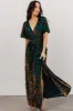 Uma Velvet Maxi Dress | Bronze + Jade sold by Baltic Born