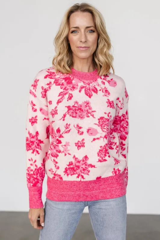 Legend Sweater | Pink Print sold by Baltic Born