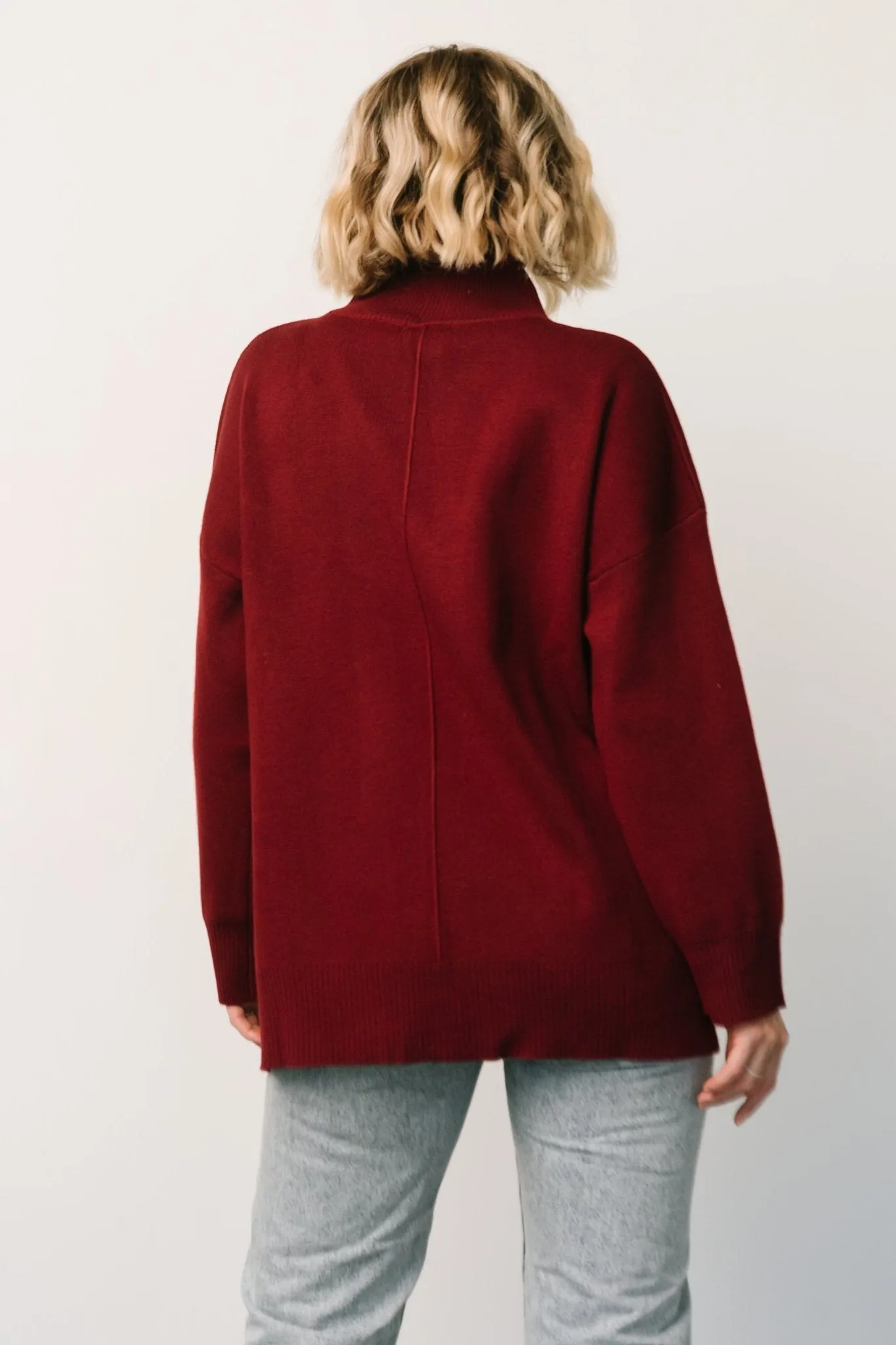 Hutch Sweater | Burgundy sold by Baltic Born product image thumbnail 4