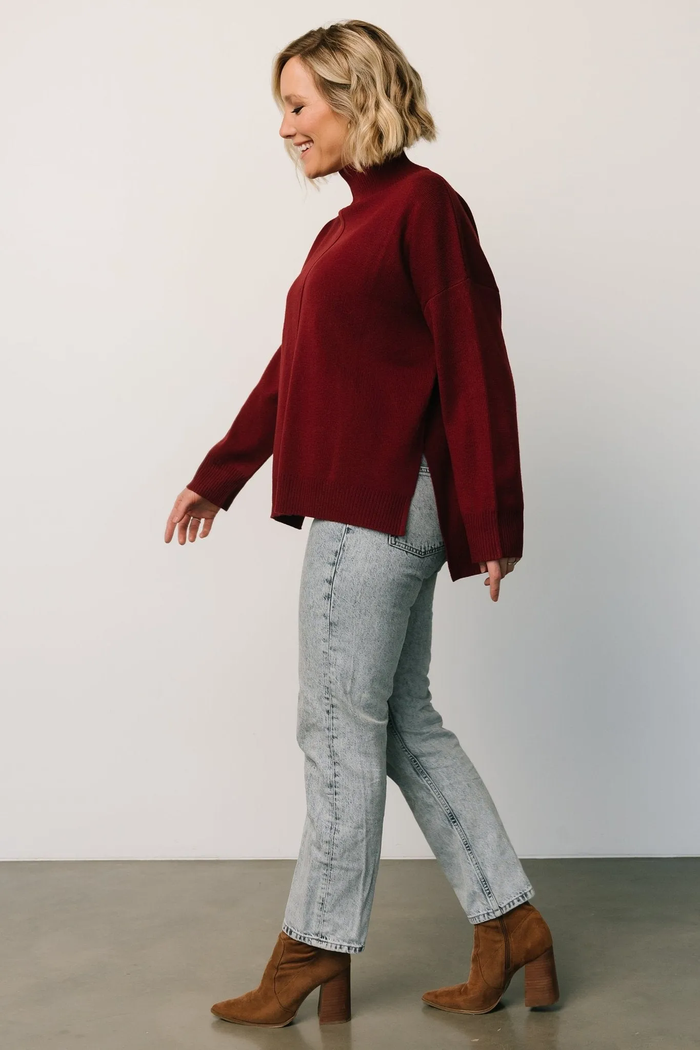 Hutch Sweater | Burgundy sold by Baltic Born product image thumbnail 5