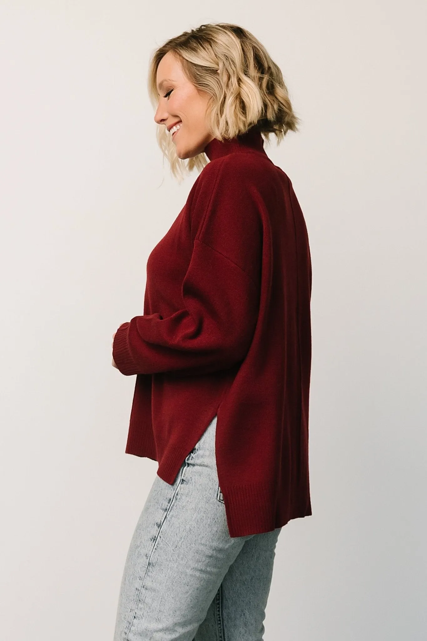 Hutch Sweater | Burgundy sold by Baltic Born product image thumbnail 3