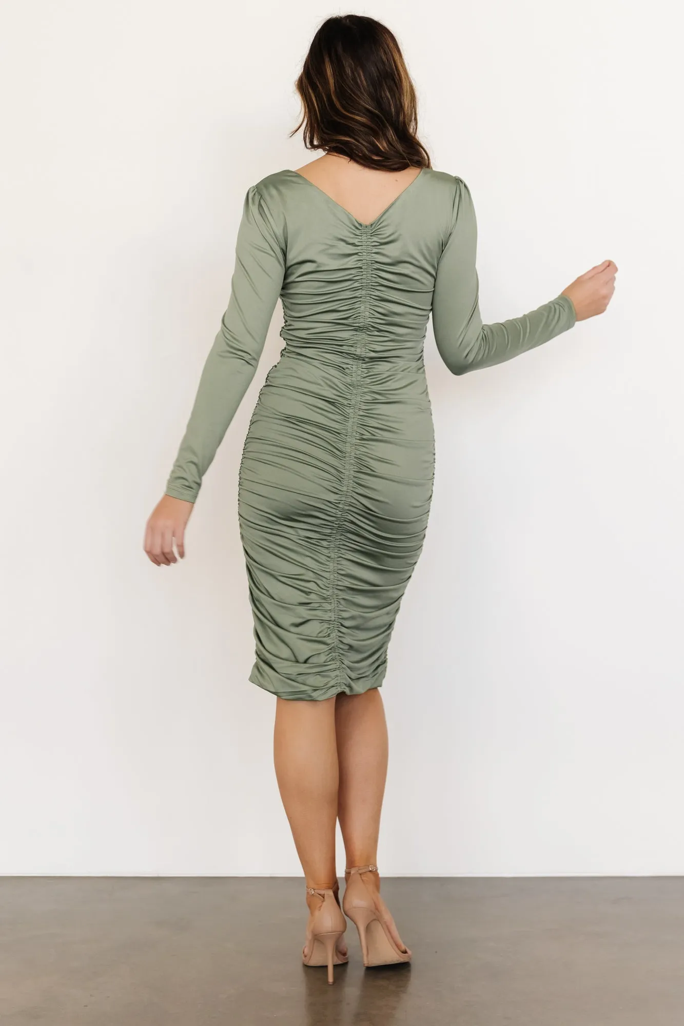 Camden Town Midi Dress | Dusty Sage sold by Baltic Born product image thumbnail 4