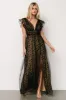 Caterina Tulle Maxi Dress | Black + Nude sold by Baltic Born