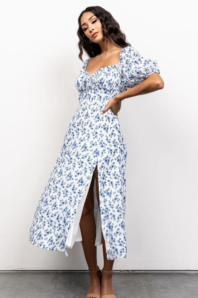 Gwen Smocked Midi Dress | Blue Floral sold by Baltic Born product image thumbnail 3