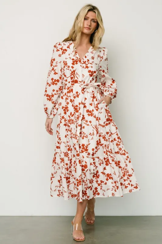 Hale Maxi Dress | Rust Print sold by Baltic Born