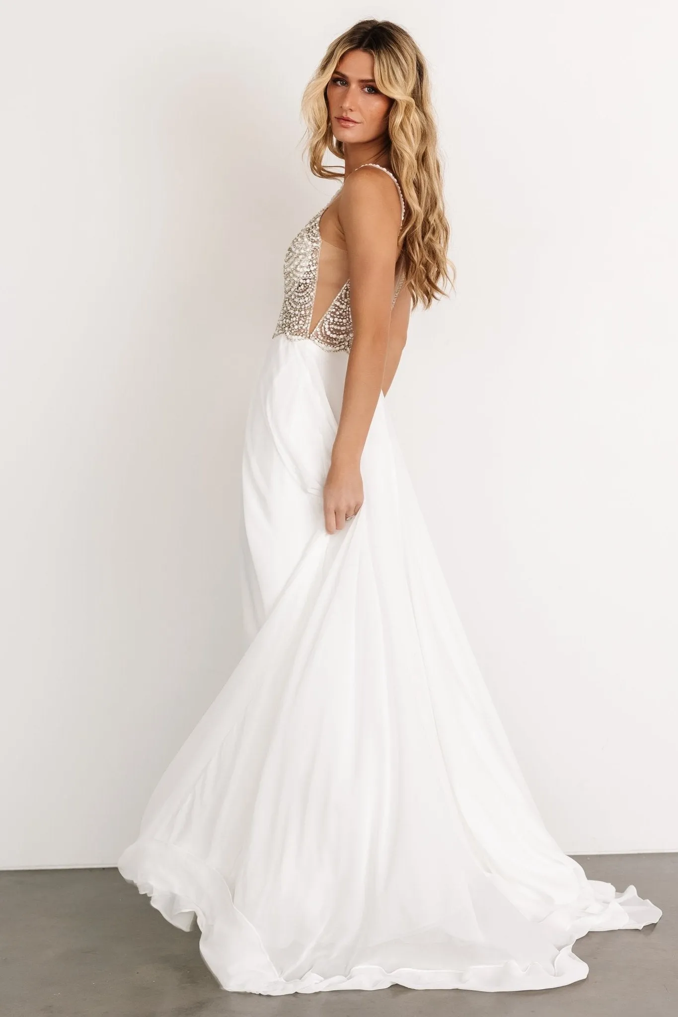 Honor Beaded Bridal Gown | Off White sold by Baltic Born product image thumbnail 5