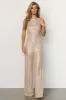 Hillary Sequin Jumpsuit | Rose Gold sold by Baltic Born