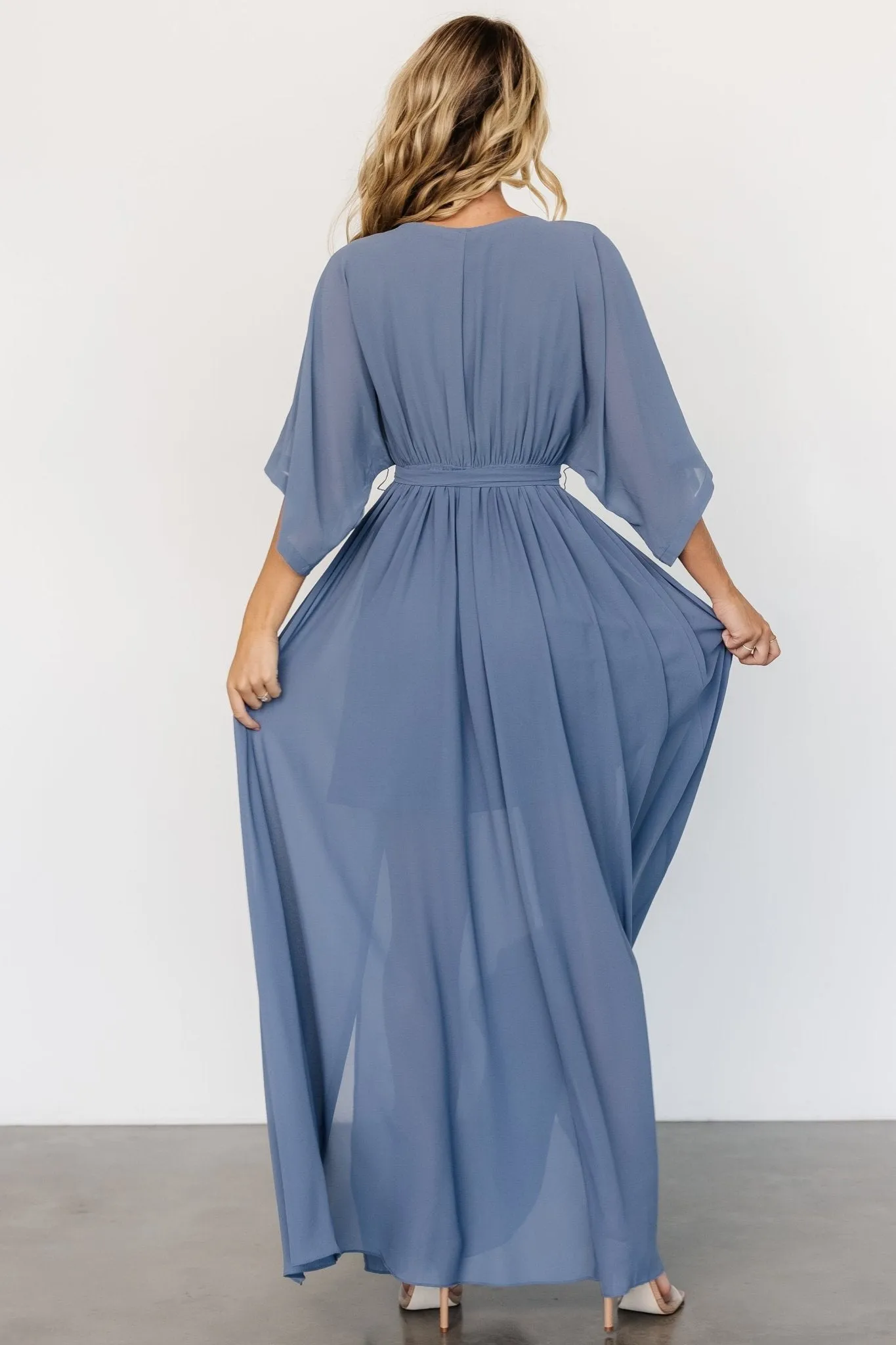 Kia Kimono Maxi Dress | Whisper Blue sold by Baltic Born product image thumbnail 5