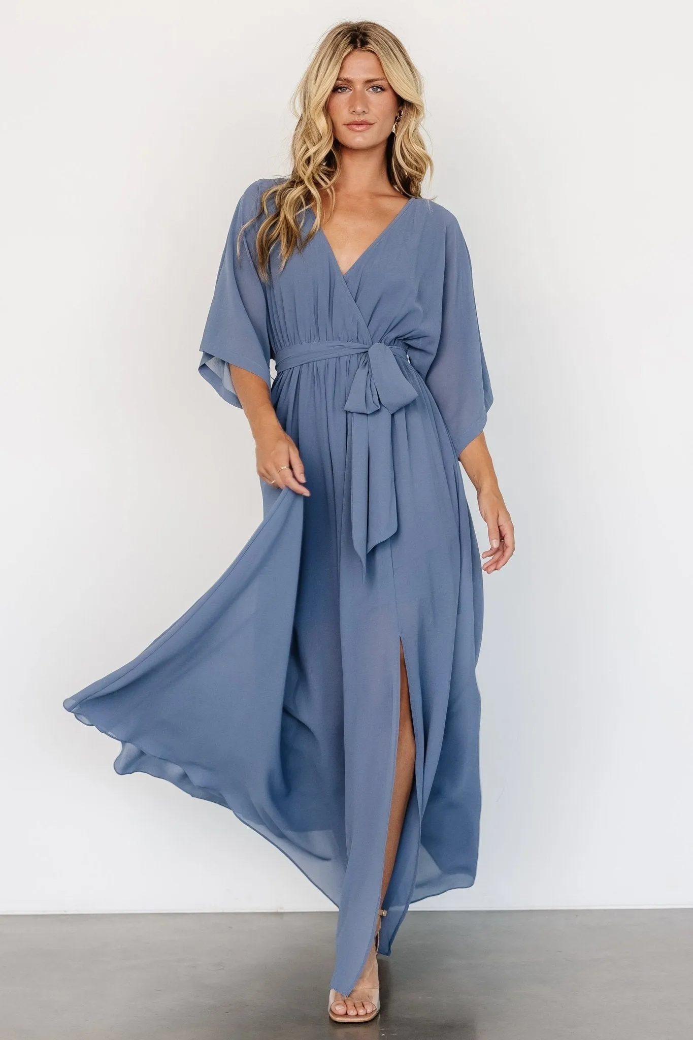 Kia Kimono Maxi Dress | Whisper Blue sold by Baltic Born product image thumbnail 4