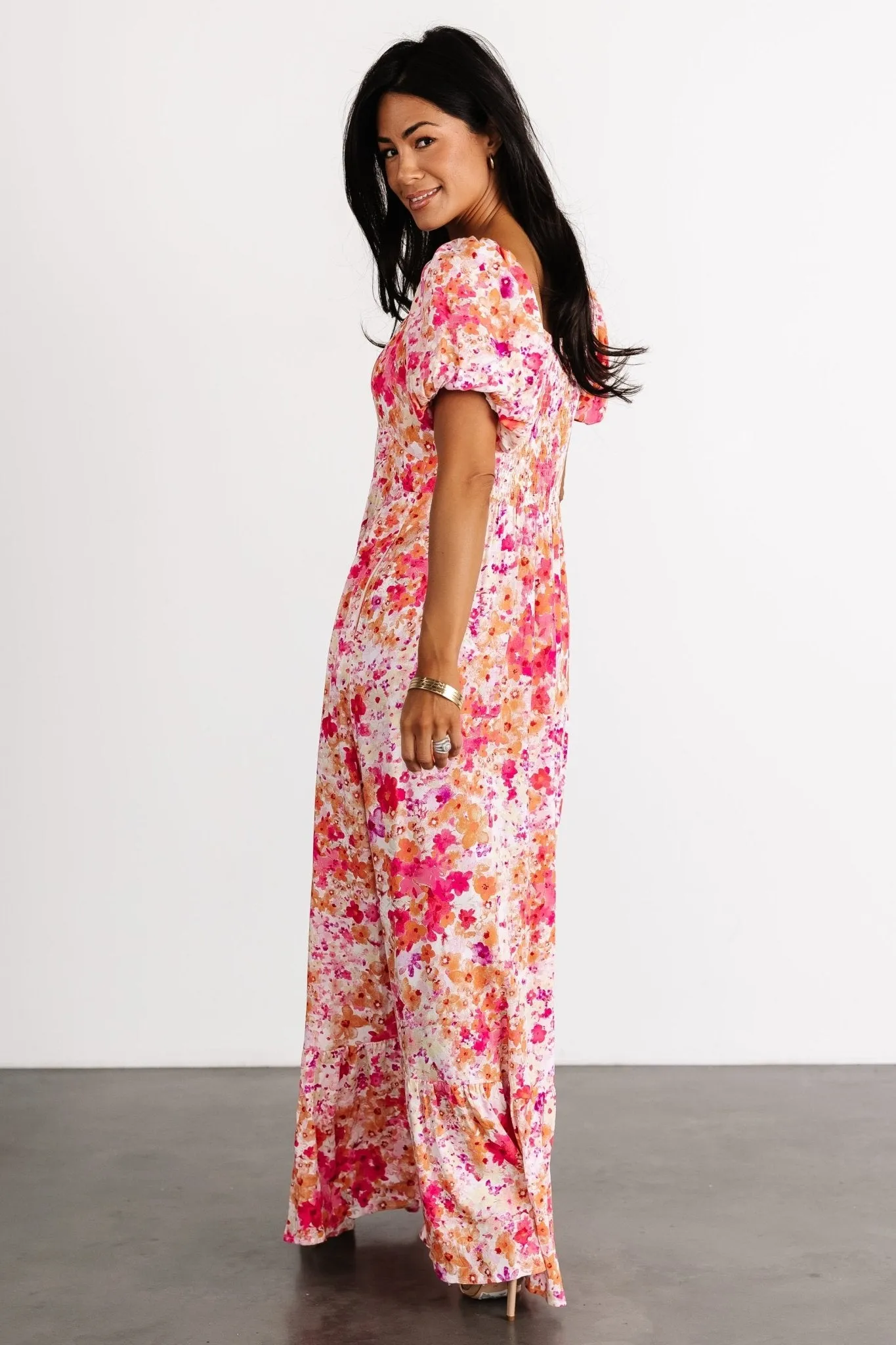 Dalston Maxi Dress | Pink Multi Floral sold by Baltic Born product image thumbnail 4