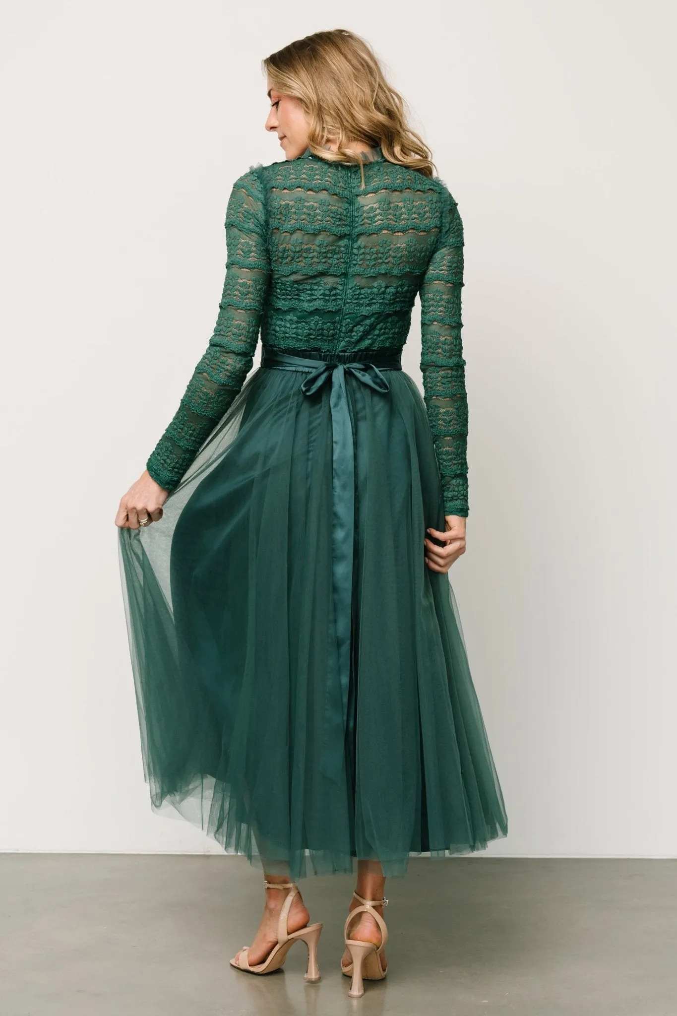 Lonnie Tulle Dress | Emerald sold by Baltic Born product image thumbnail 4