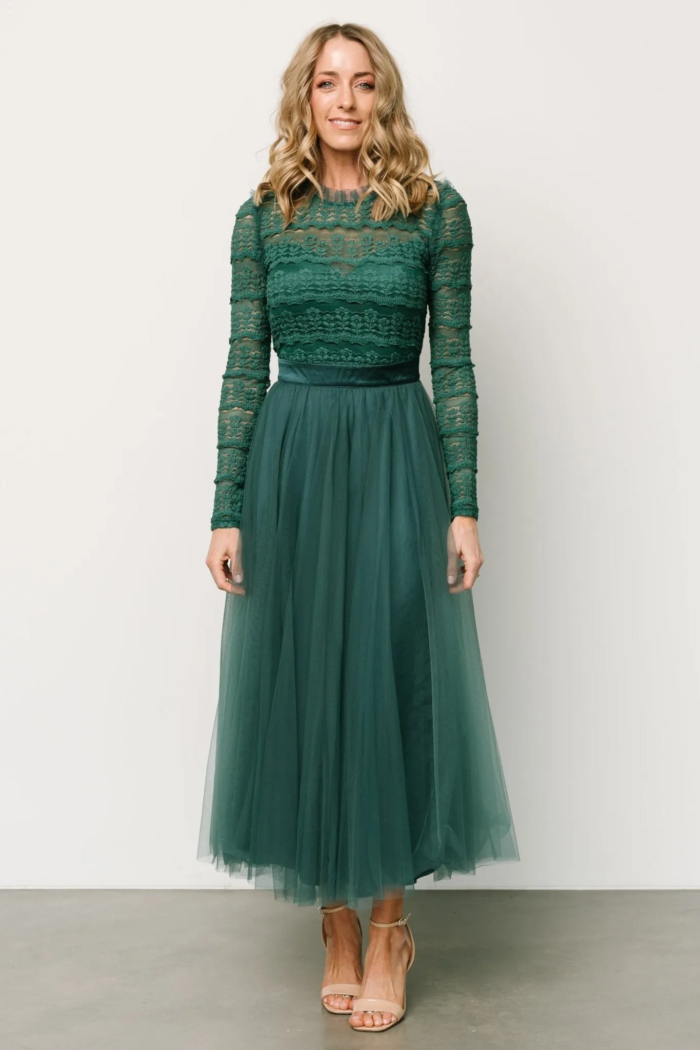 Lonnie Tulle Dress | Emerald sold by Baltic Born product image thumbnail 5