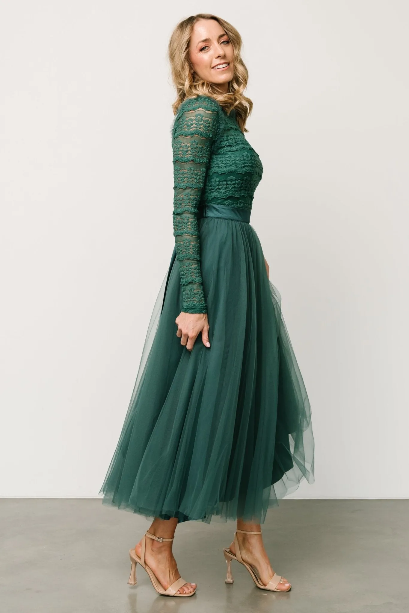Lonnie Tulle Dress | Emerald sold by Baltic Born product image thumbnail 3