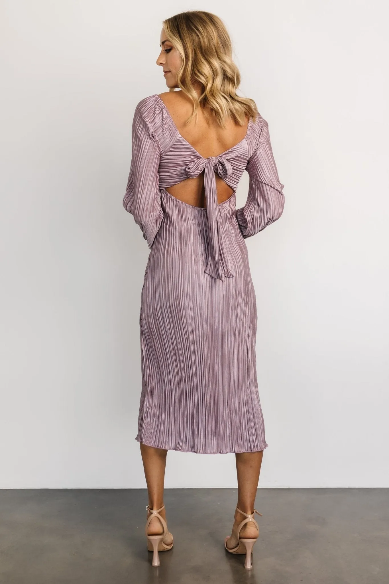 Amani Pleated Midi Dress | Lilac sold by Baltic Born product image thumbnail 2