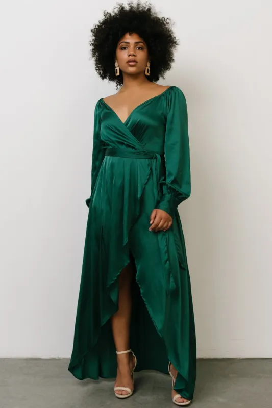 Rogue Tulip High Low Dress | Hunter Green sold by Baltic Born