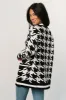 Leroy Houndstooth Cardigan | Black + White sold by Baltic Born