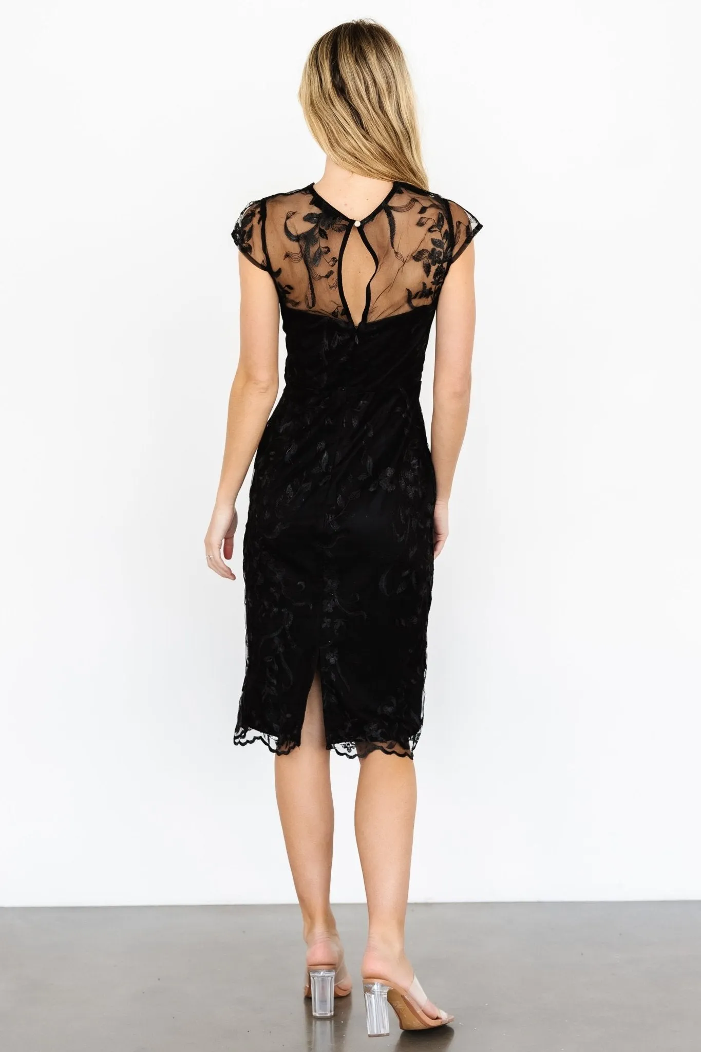 Delphine Applique Midi Dress | Black sold by Baltic Born product image thumbnail 4