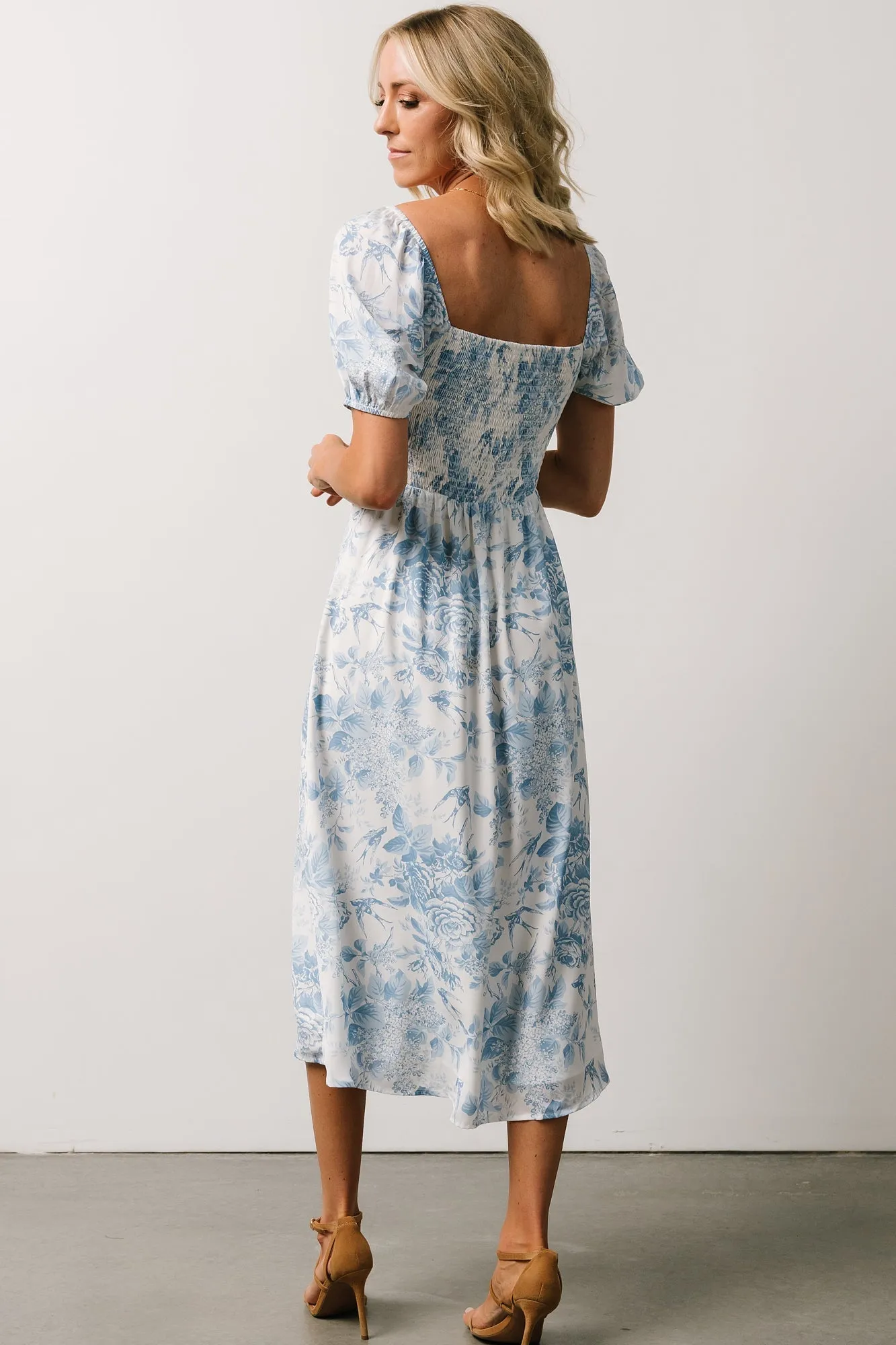 Cadence Midi Dress | Blue Floral sold by Baltic Born product image thumbnail 3