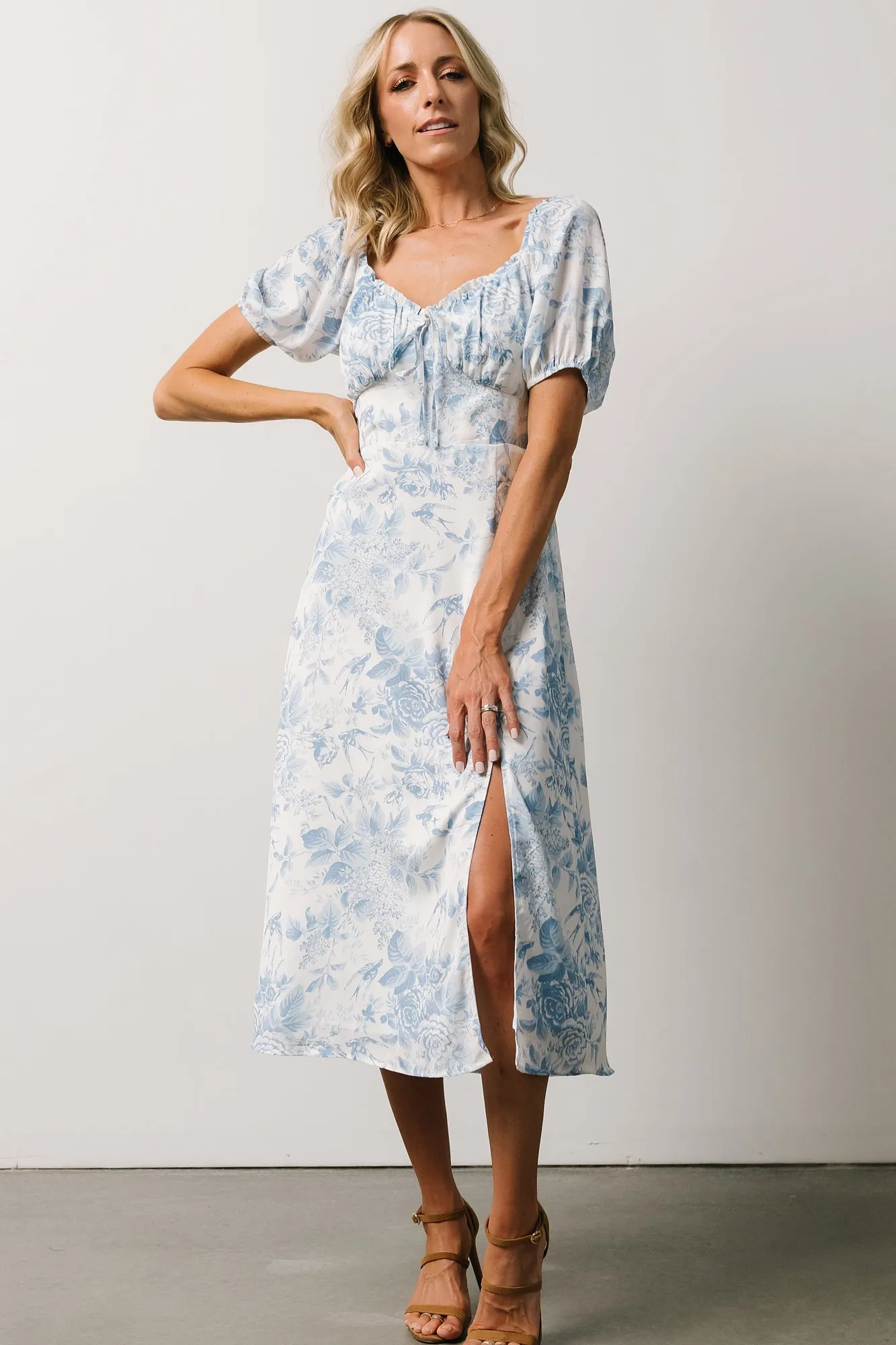Cadence Midi Dress | Blue Floral sold by Baltic Born product image thumbnail 5