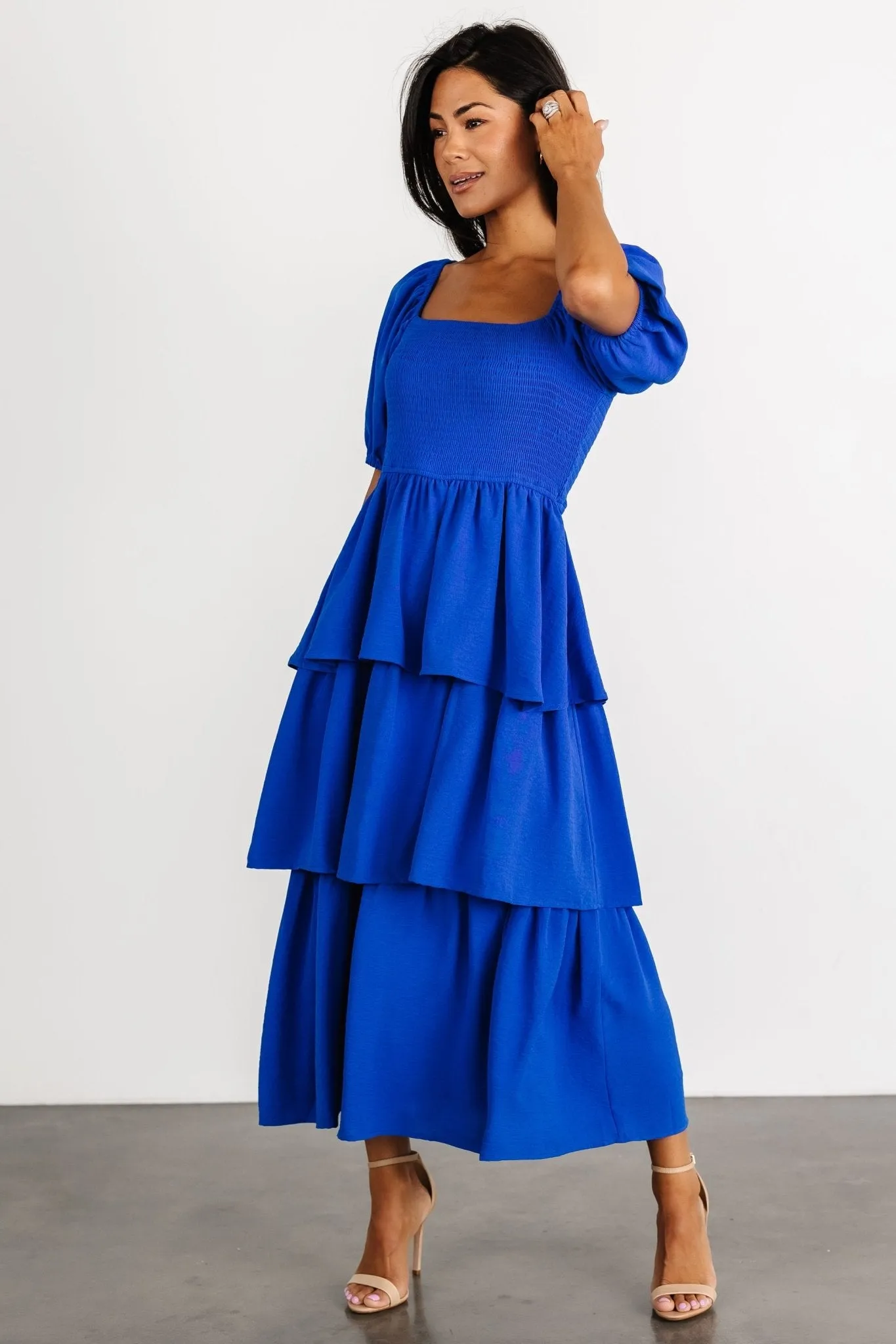 Ashbourne Tiered Dress | Cobalt sold by Baltic Born product image thumbnail 3