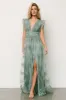 Rhea Tulle Maxi Dress | Eucalyptus sold by Baltic Born