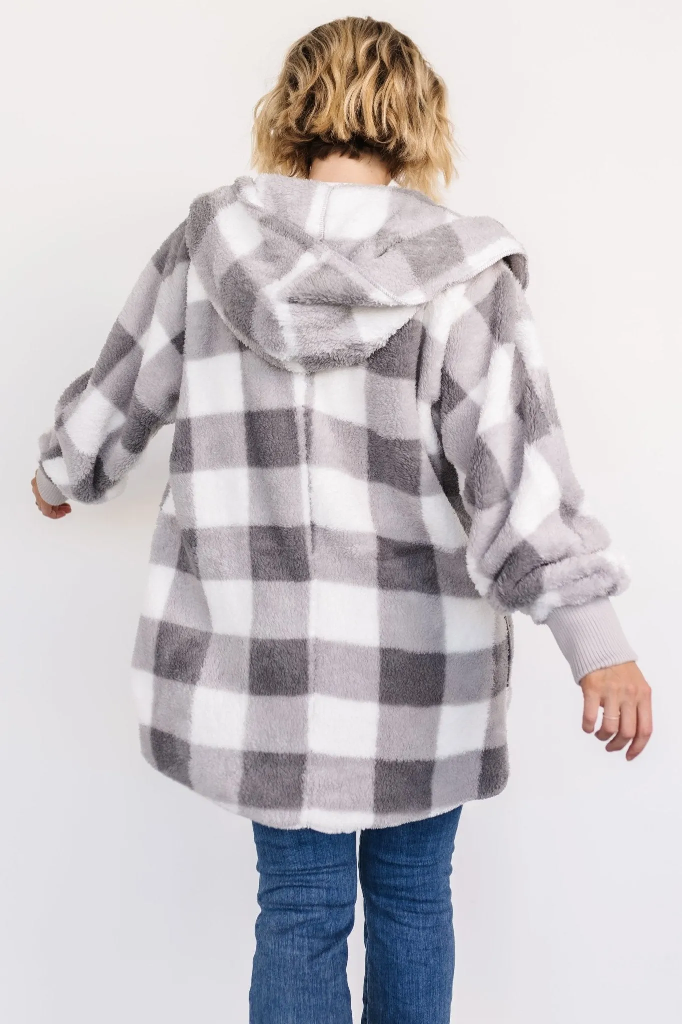 Lincoln Teddy Cardigan | Gray + White sold by Baltic Born product image thumbnail 5